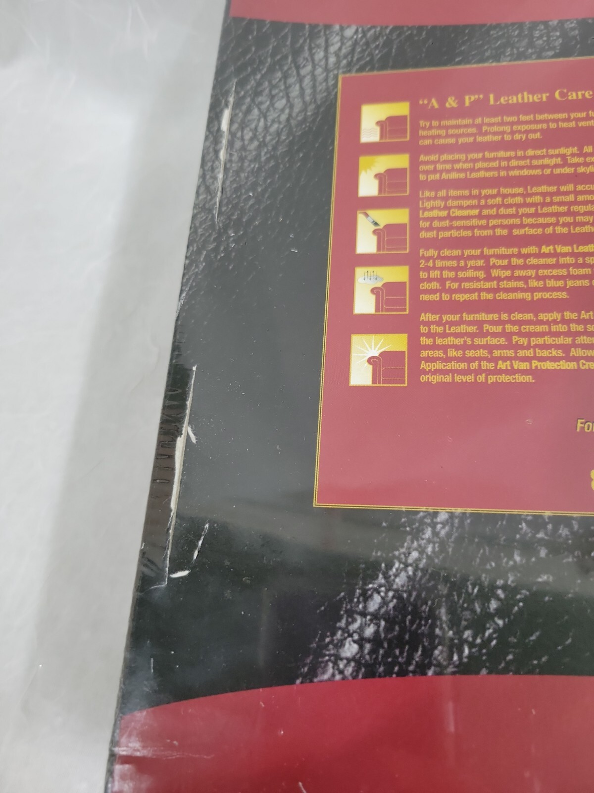 Art Van Leather Protection & Cleaning Kit Liquid Furniture NEW Factory Sealed