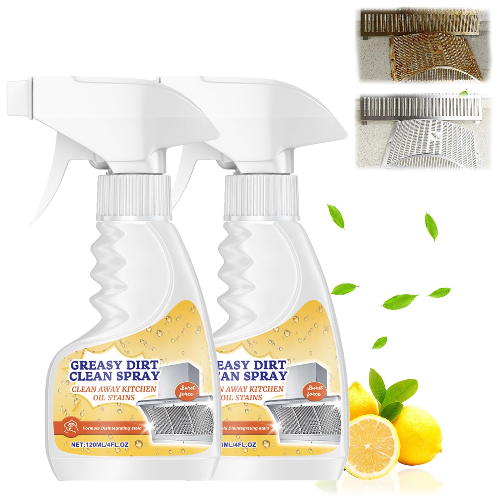 Kitchen Heavy Duty Cleaner Spray,All-Purpose Oil Stain Cleaner,Kitchen Remove…