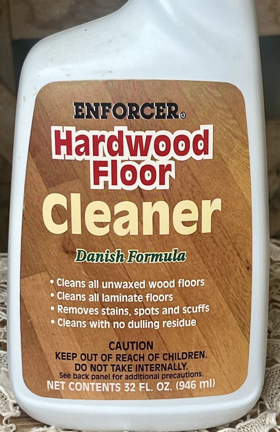 ENFORCER Hardwood Floor Cleaner Danish Formula Spray 32 oz Bottle No Box