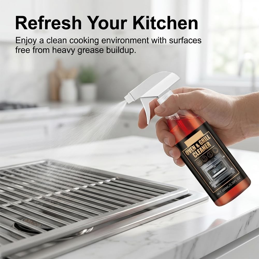 3x Kitchen Heavy Oil Cleaner Spray 100Ml for Ovens,Countertops,Stovetop Cleaning