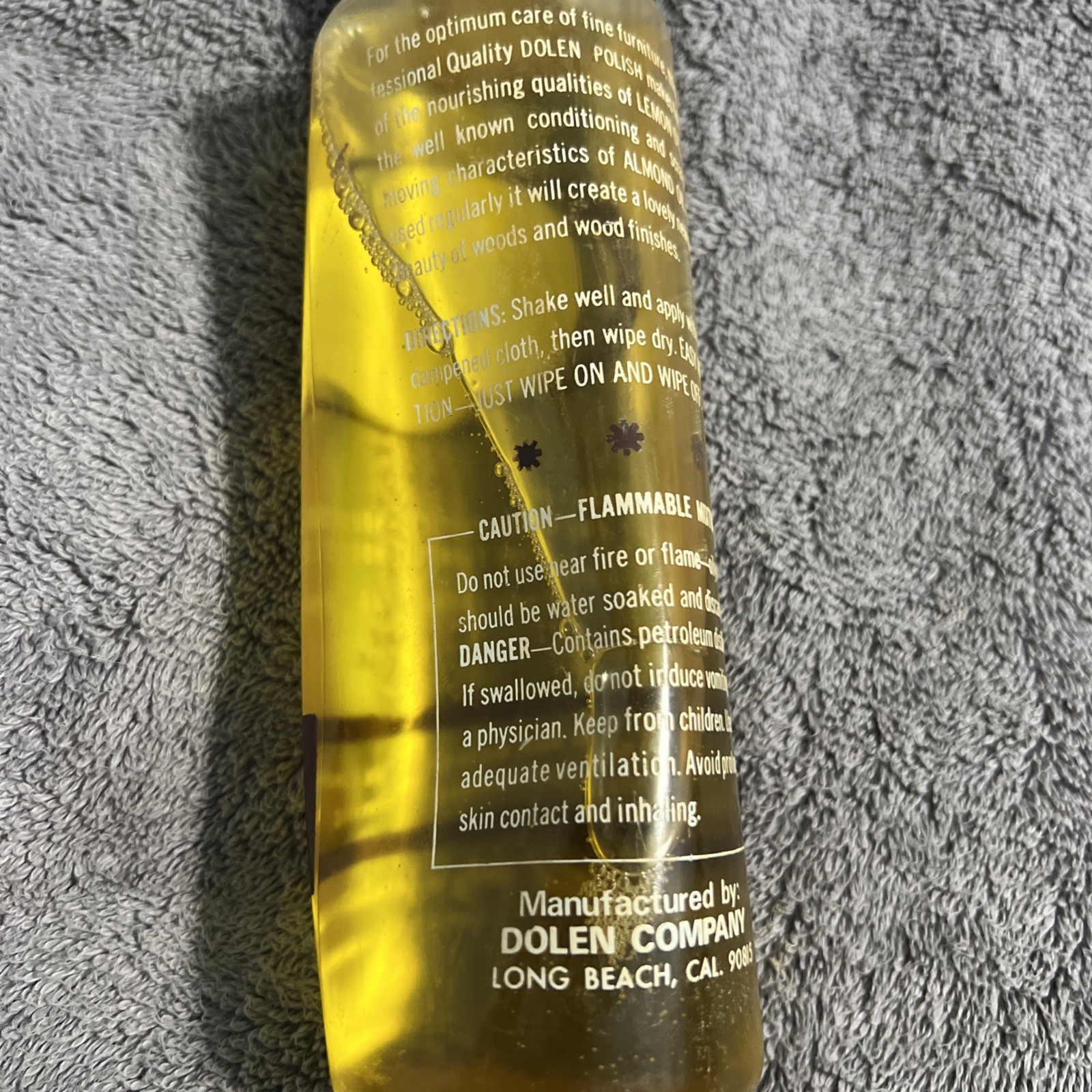 Plummer’s Lemon And Almond Oil Polish Vintage Household Mid-century Advert