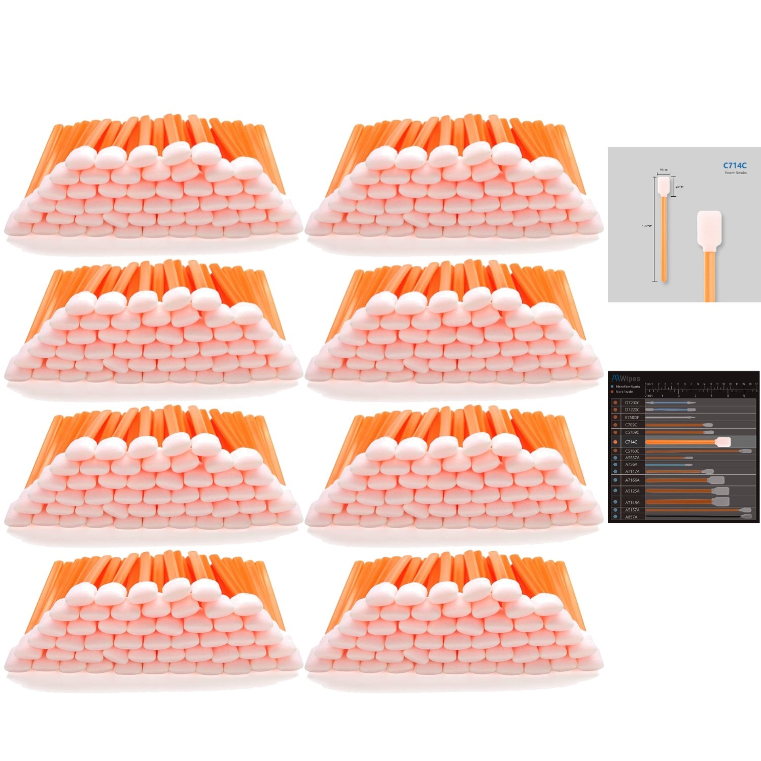 5.25-Inch Foam Cleaning Swabs 400PCS – Versatile Tools for Delicate Equipment