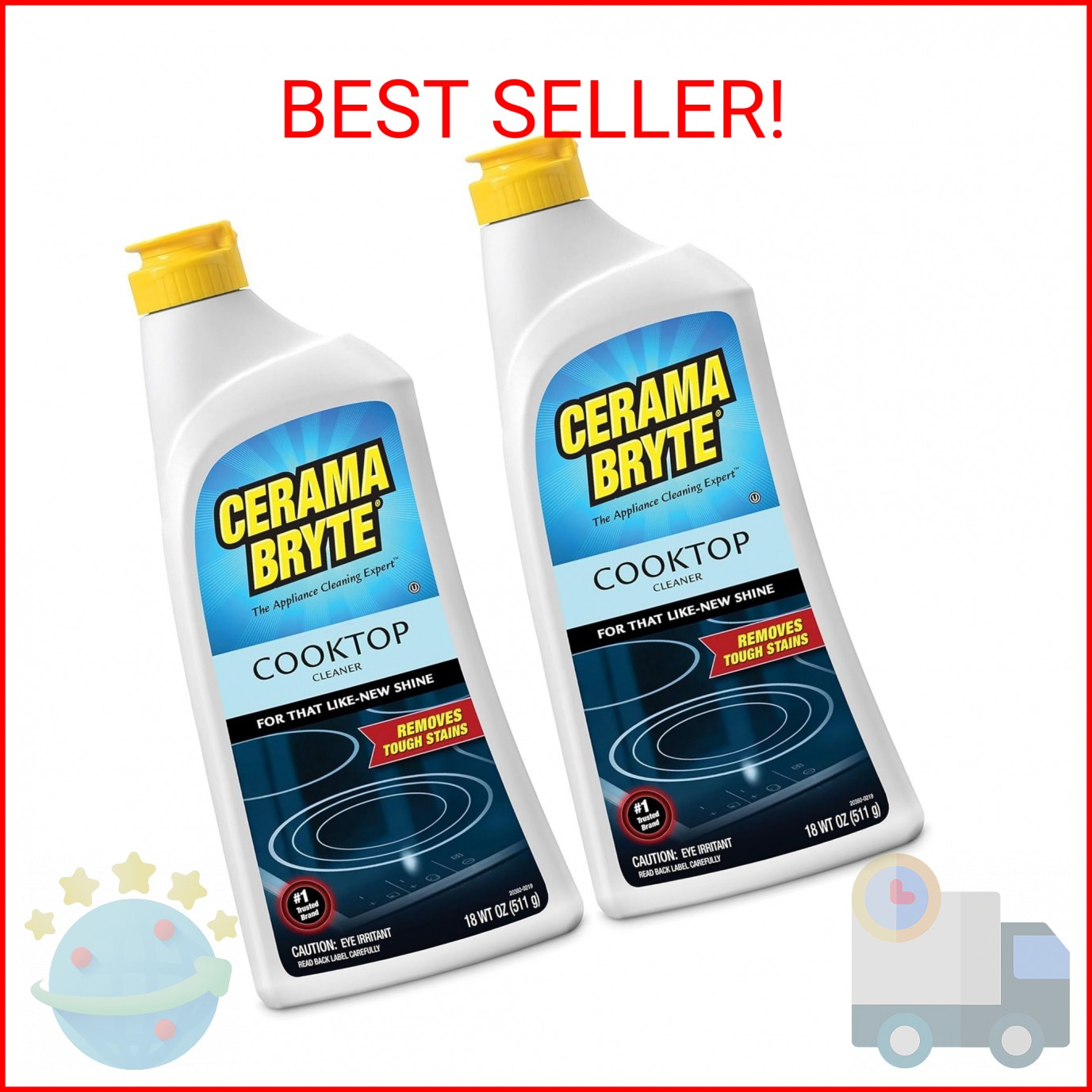 Cerama Bryte Removes Tough Stains Cooktop and Stove Top Cleaner for Glass – Cera