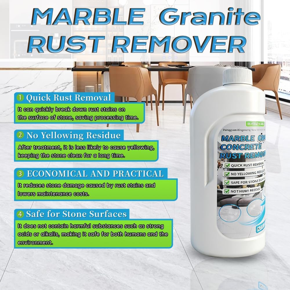 Rust Stain Remover Marble Cleaner Tile Rust Remover Granite Care Agent Stone Car