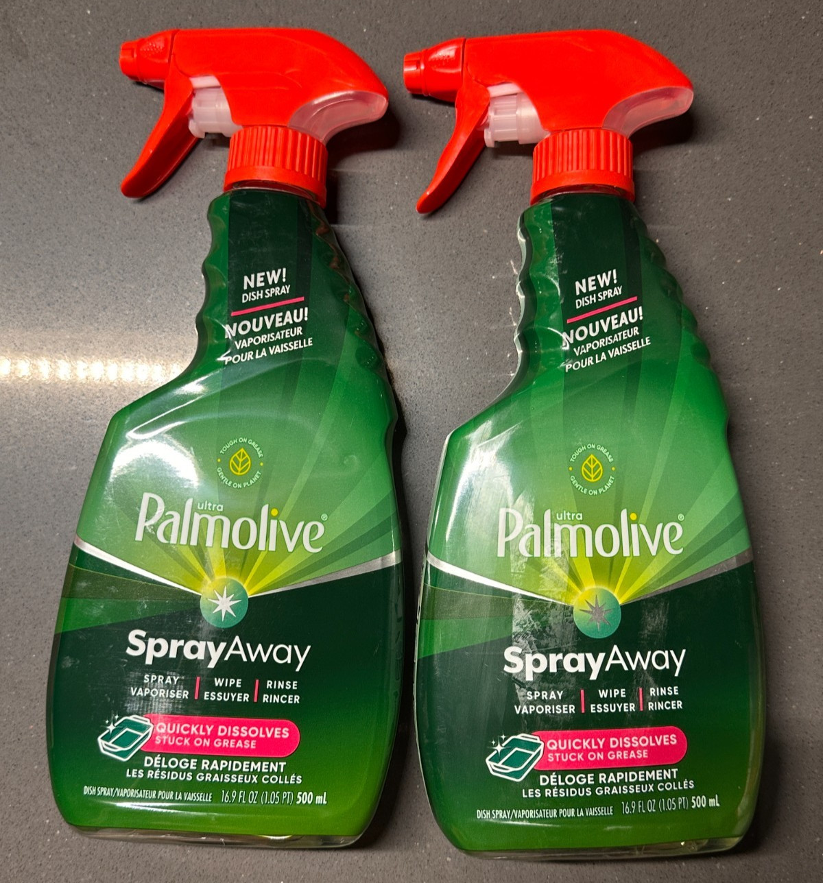 2 Palmolive Ultra Spray Away Dish Soap Spray, 16.9 oz. (500ml)