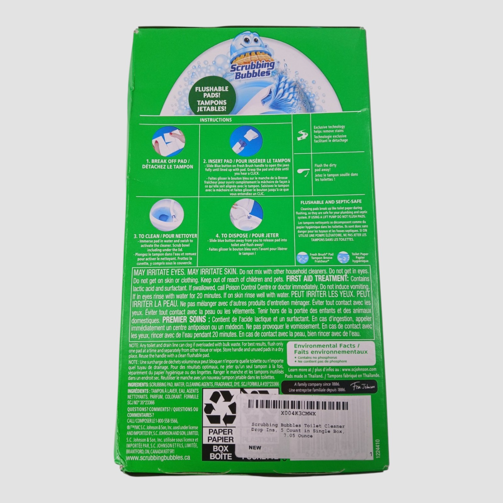 SC Johnson Scrubbing Bubbles Continuous Clean Drop-Ins 5 Count 7.05 OZ.