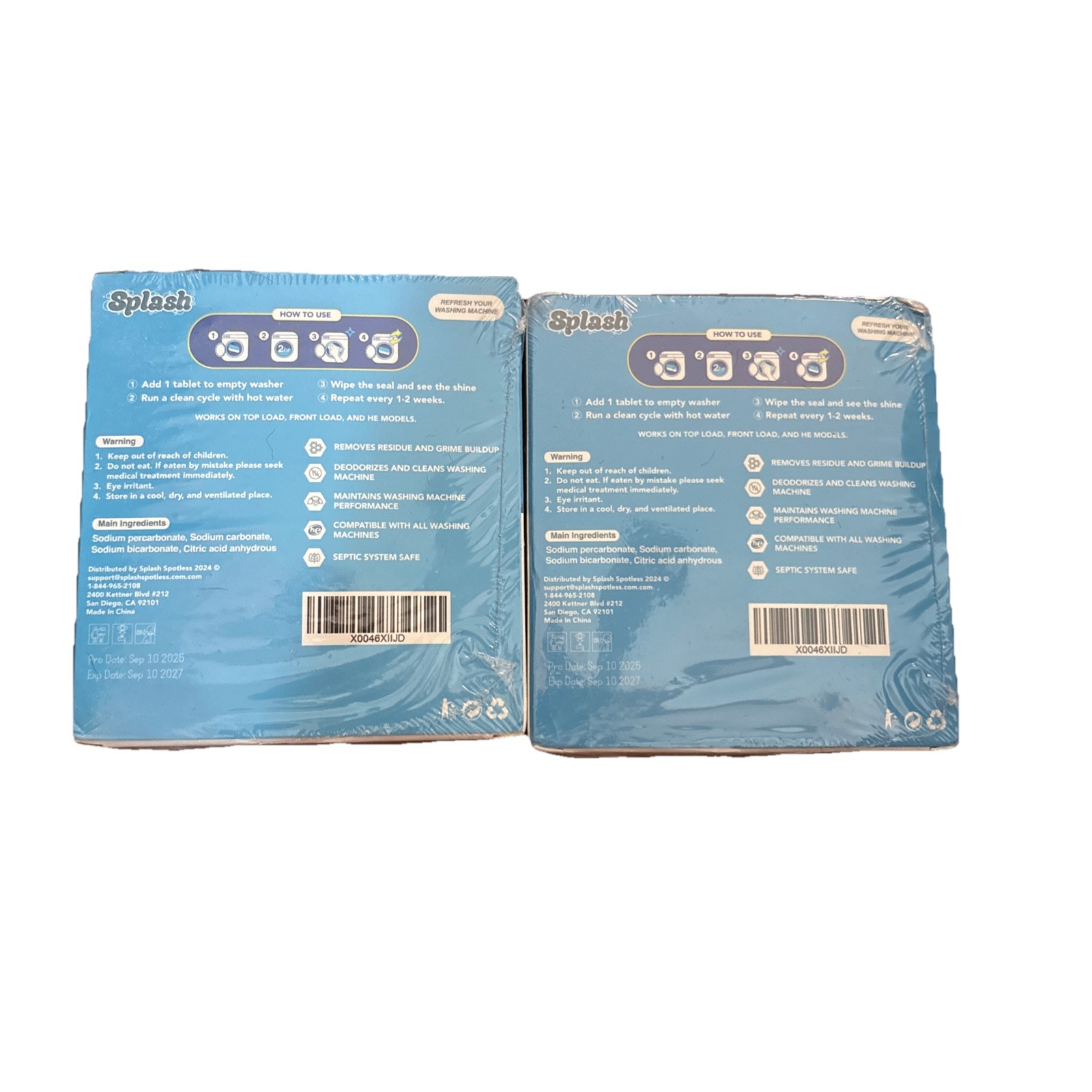Splash Eco-Friendly Washing Machine Cleaner for HE Front Load & Top Load Washers