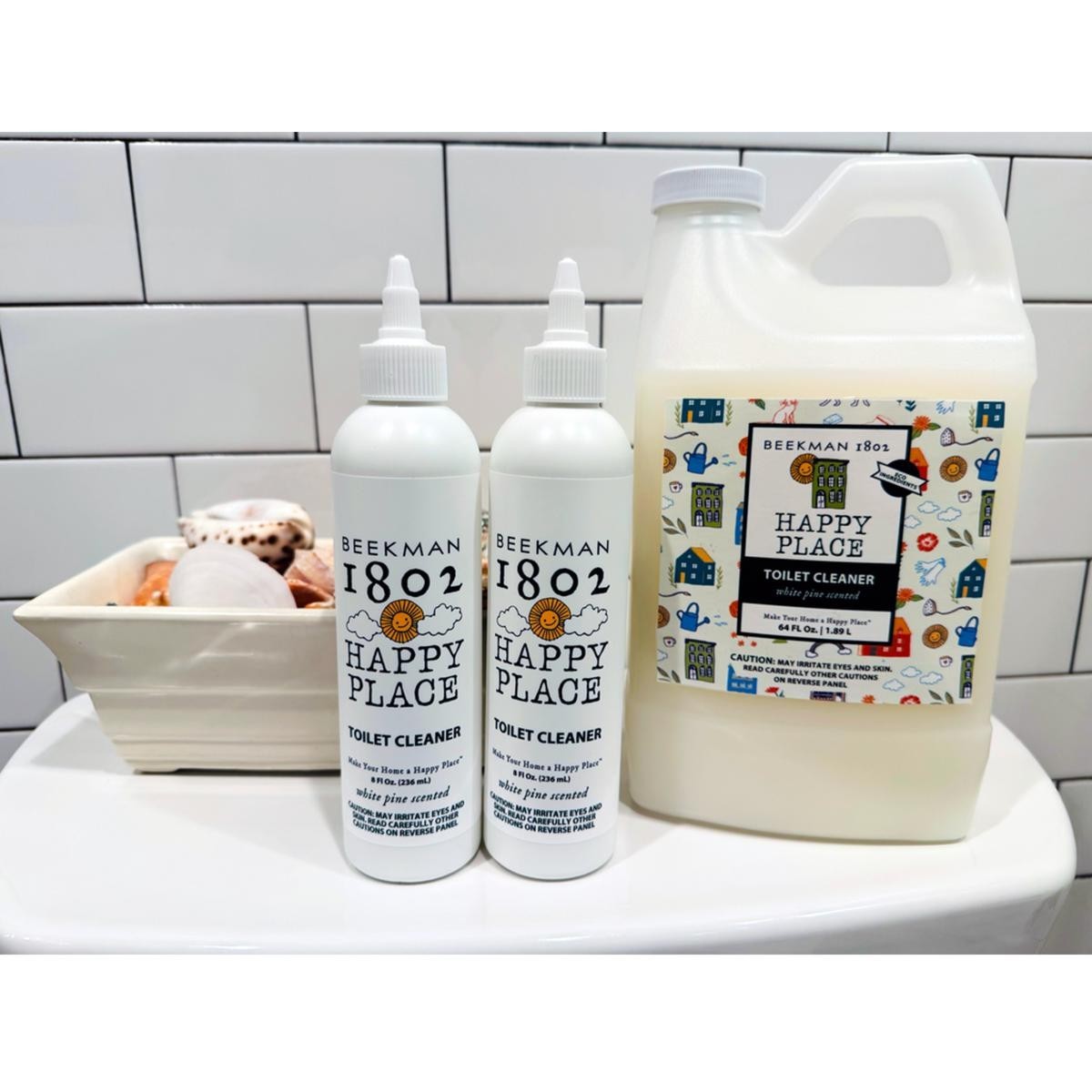 Beekman 1802 Happy Place 64 oz. Toilet Cleaner Set White Pine Scented Sealed