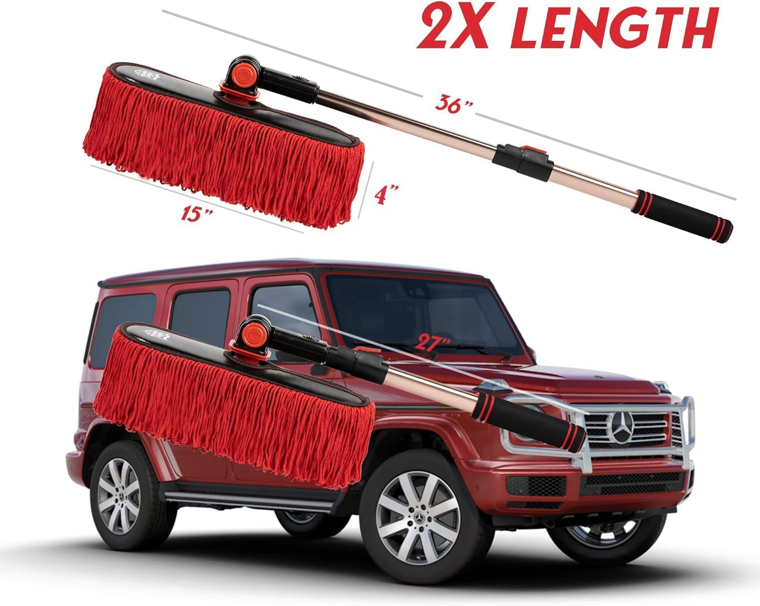 Car Duster Exterior Scratch Free,Soft Car Brush Kit for Truck,SUV,RV and Motorcy