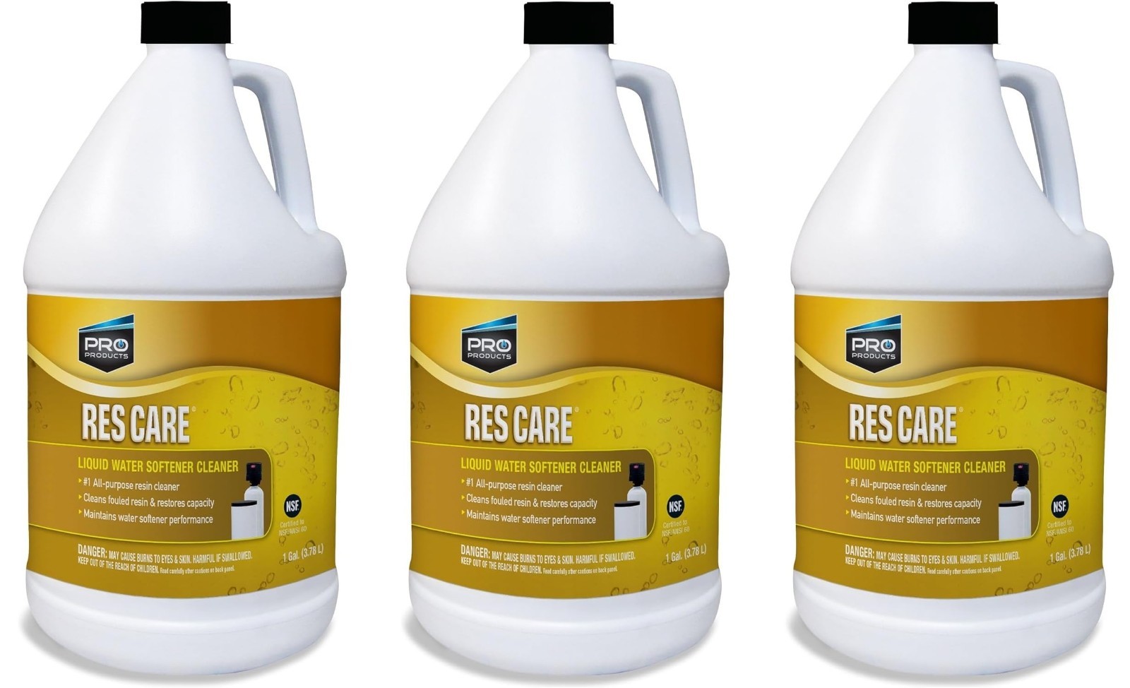 All-Purpose Water Softener Cleaner Liquid Refill, 1 Gallon, Pack of 3 – 3X Effec
