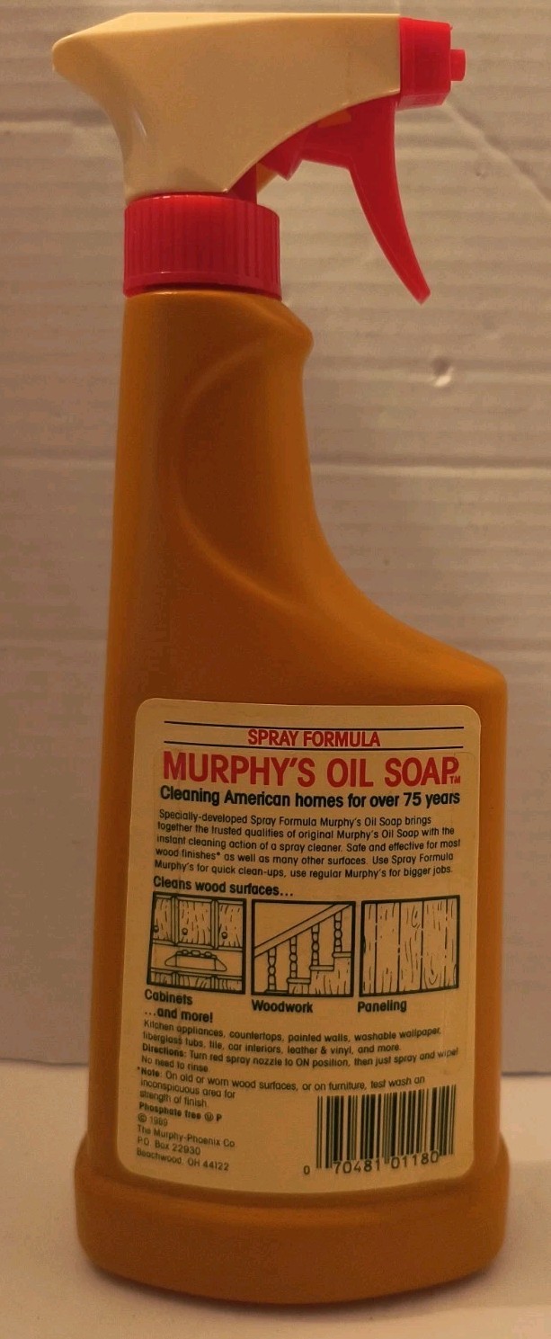 Murphy Oil Soap 22oz Spray Formula Wood Surfaces New Old Stock Vintage 1989