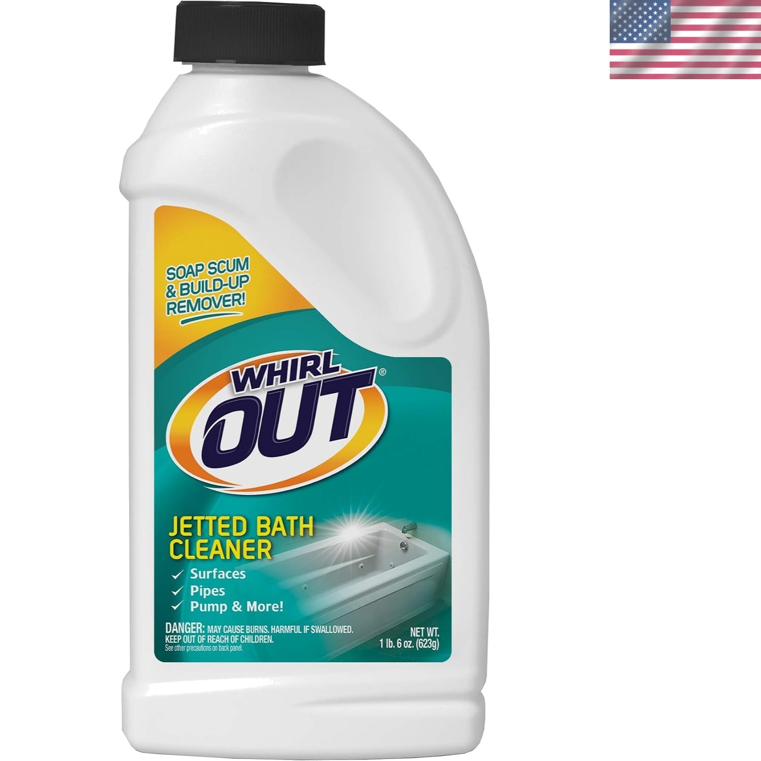 WhirlOUT 22oz Eco-Friendly Jetted Bath & Hot Tub Cleaner – Effortless Freshness