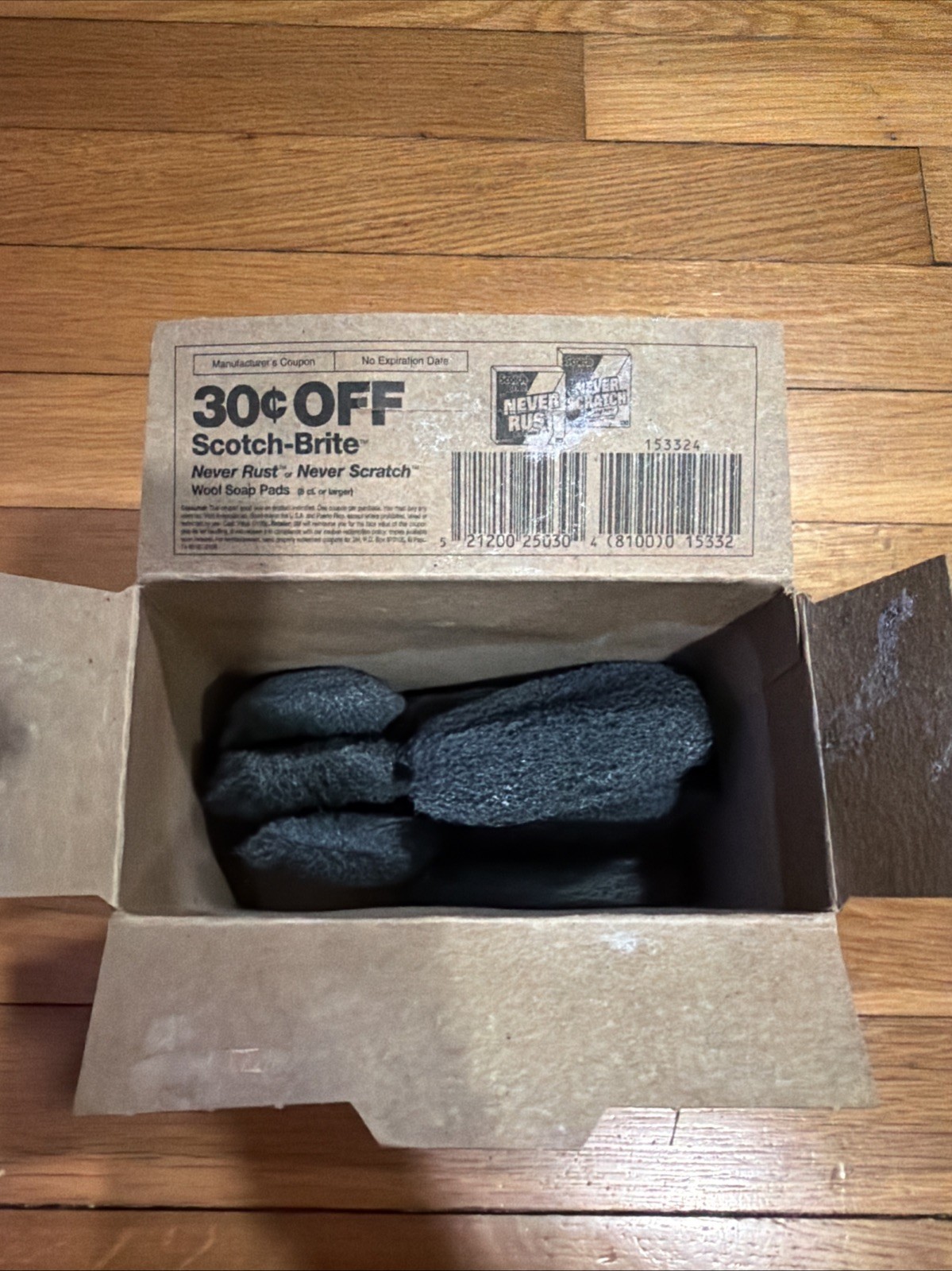 Scotch Brite Never Rust Heavy Duty Soap Pads 8 Pack 3M Discontinued Box Damage