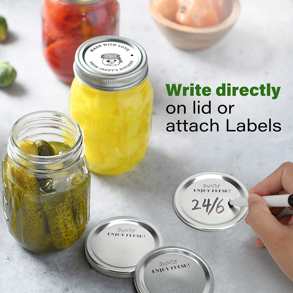 140 Counts Canning Lids Regular Mouth Leak-Proof Mason Jar Lids for Ball Kerr