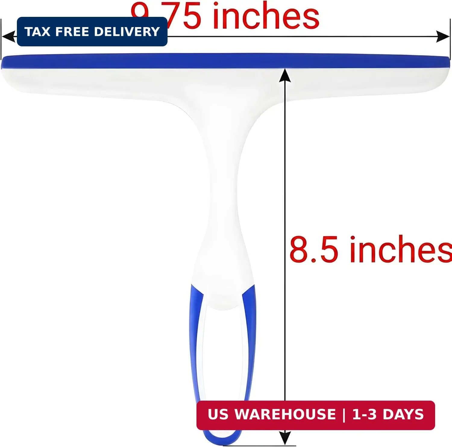 2 Pack Shower Squeegee for Glass Doors – 9.5″ Silicone Blade Window Cleaner Tool
