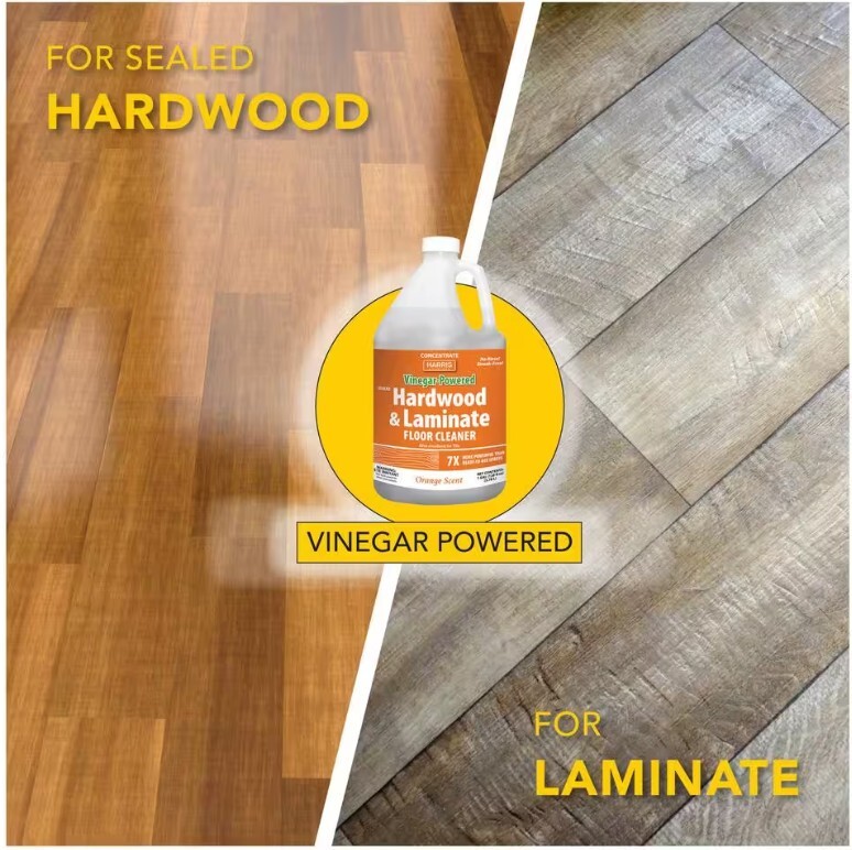 Harris Vinegar-Powered Sealed Hardwood, Laminate & Tile Floor Cleaner – 1 Gallon