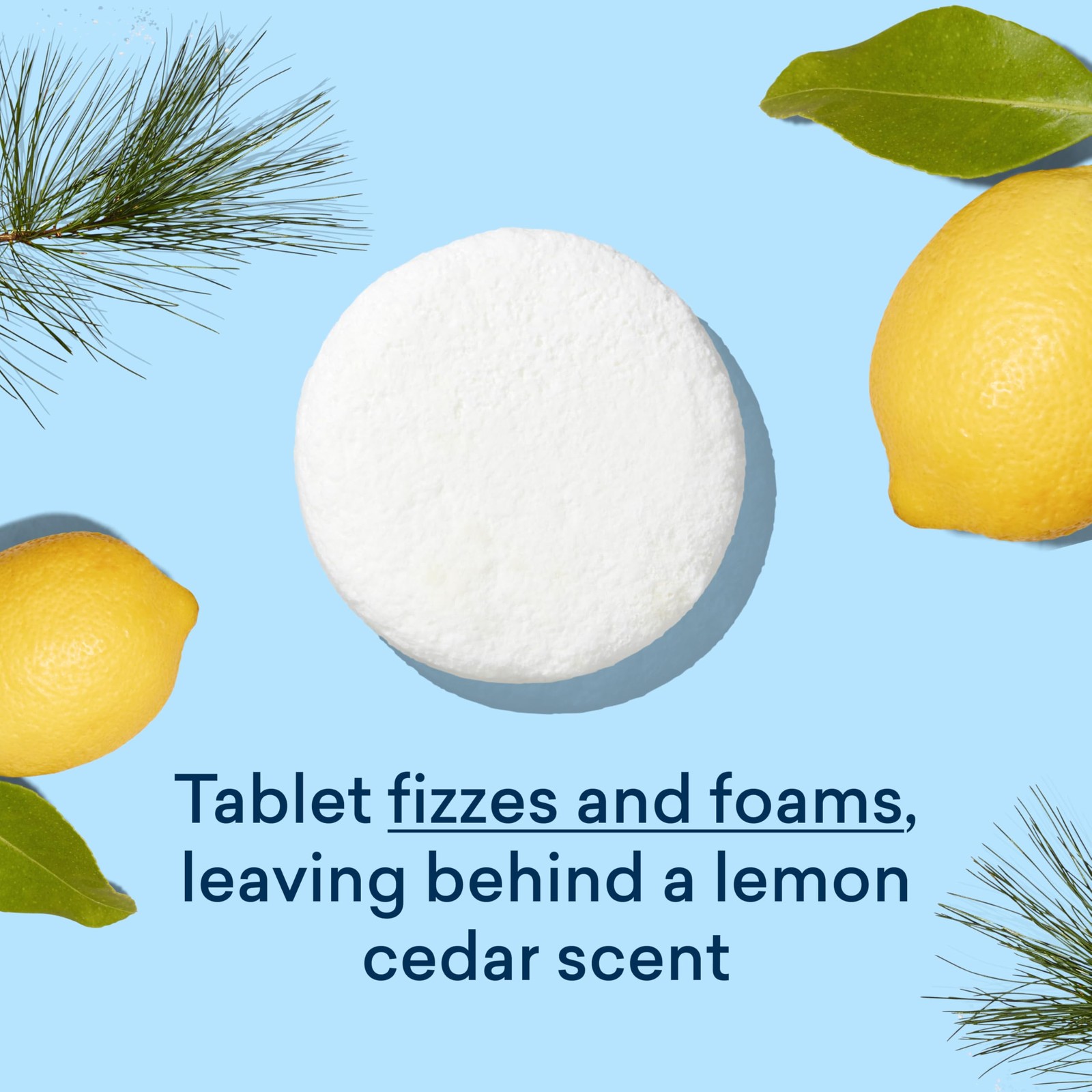 Toilet Bowl Cleaner Tablets, 28 Count, Lemon Cedar, Plastic-Free, No Harsh Ch…