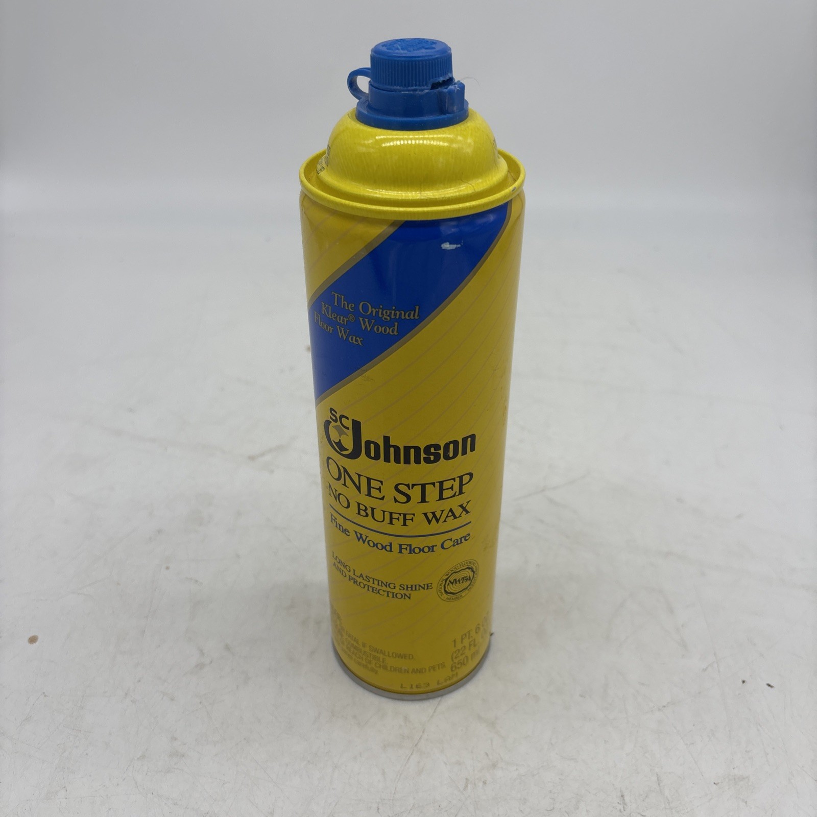 SC Johnson One Step No Buff Wax 75% Full Bottle Discontinued Floor Wax