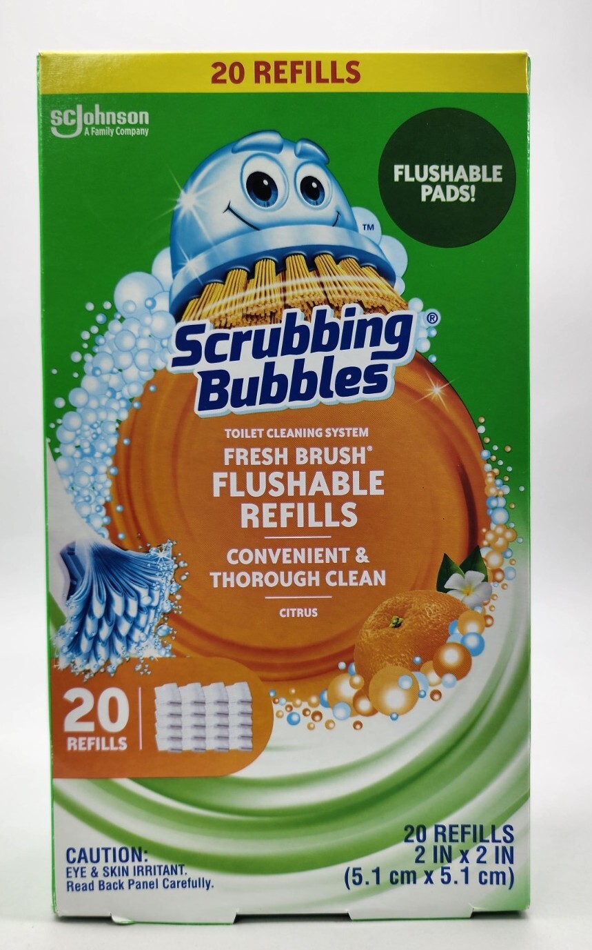 Scrubbing Bubbles Toilet Cleaning System Fresh Brush 20 Flushable Refills