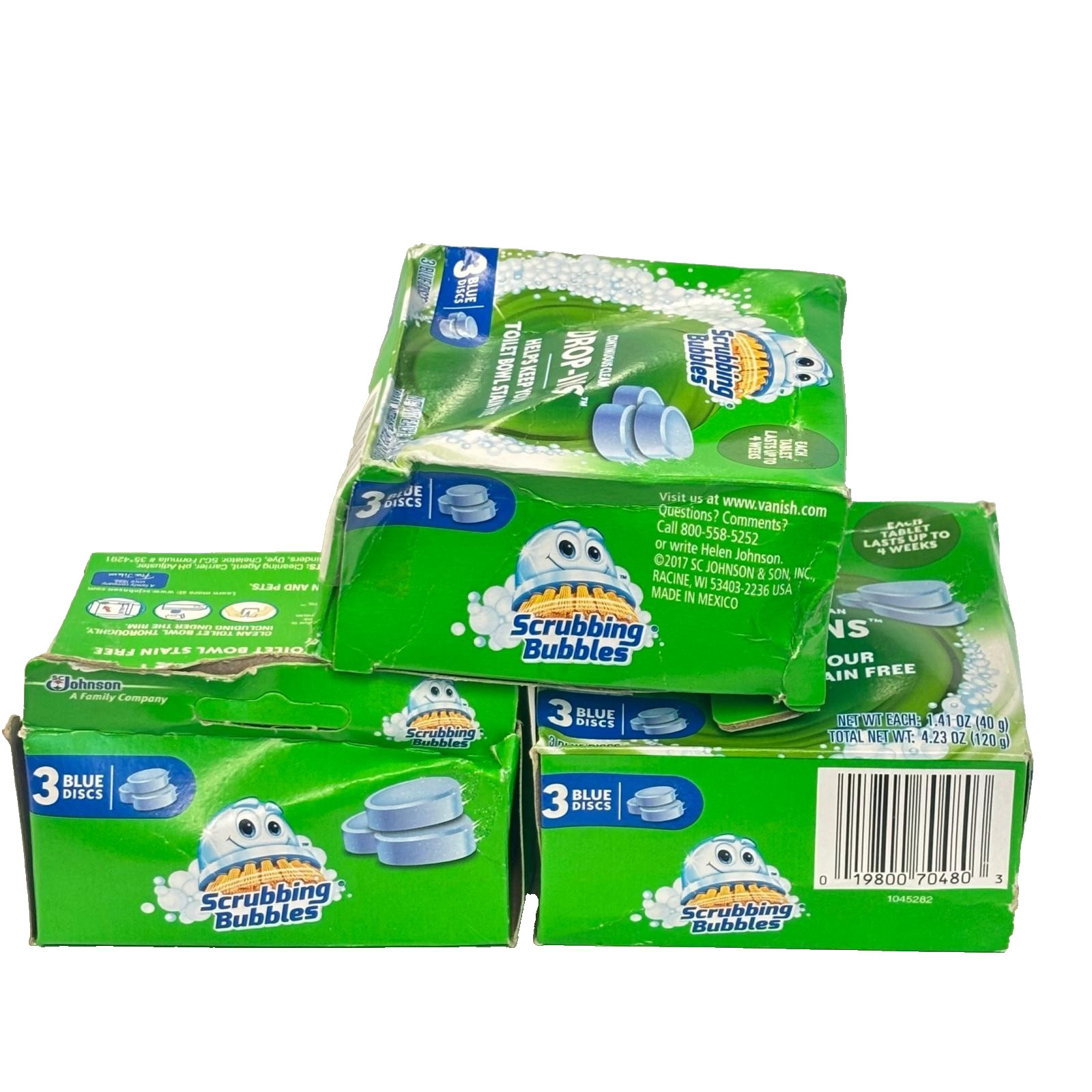 Lot of 6: Scrubbing Bubbles Continuous Clean Toilet Drop-Ins 3ct – Boxes Damaged