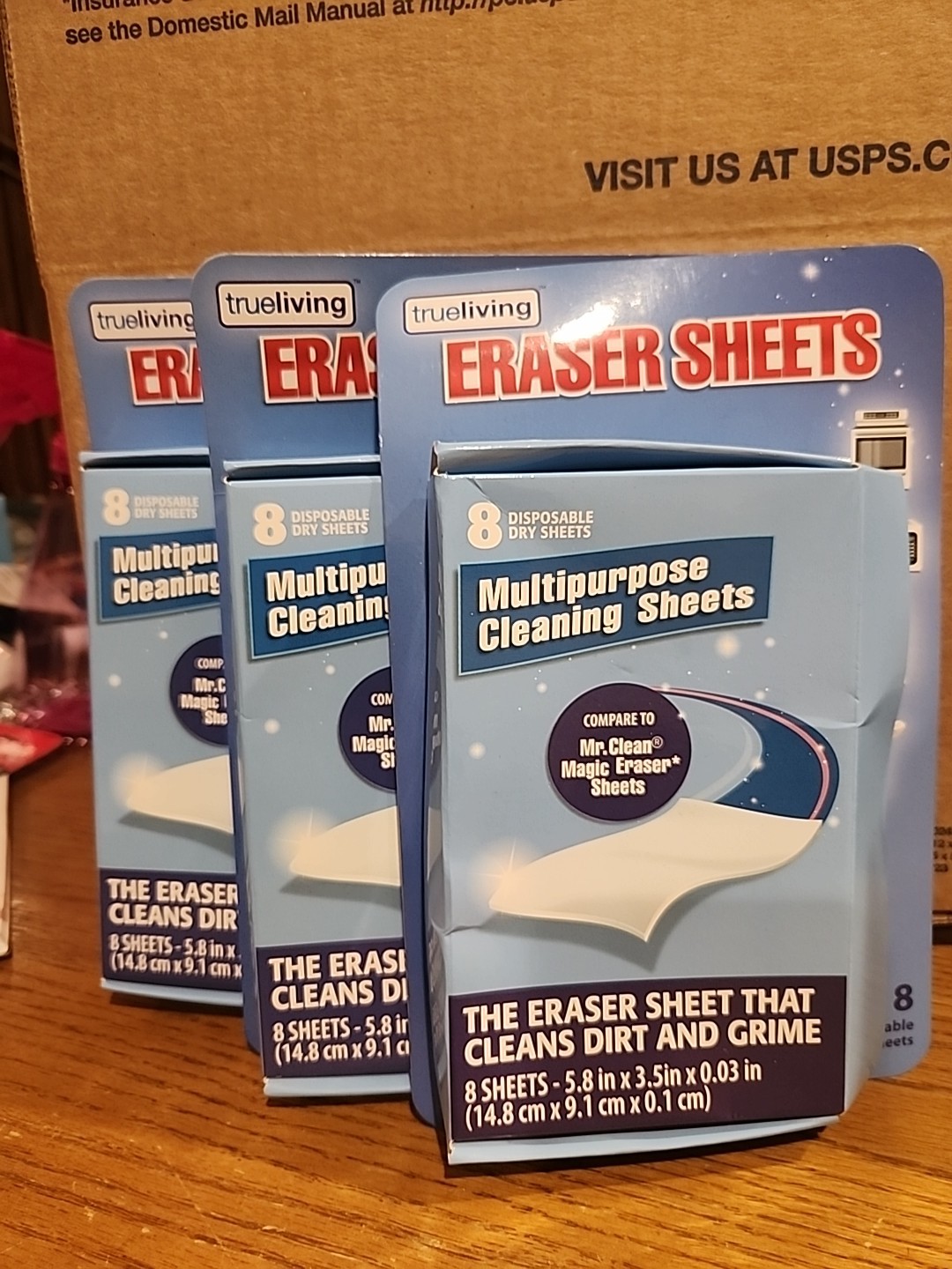 Trye Living Eraser Multi-Surface Cleaning Sheets, 8 ct. Thin & Flexible New 3 Pk