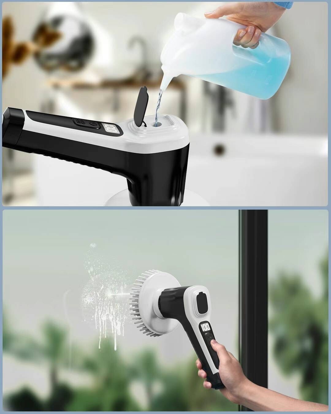 Brand New IP68 Waterproof 4500mAh Household Electric Rotary Cleaning Brush