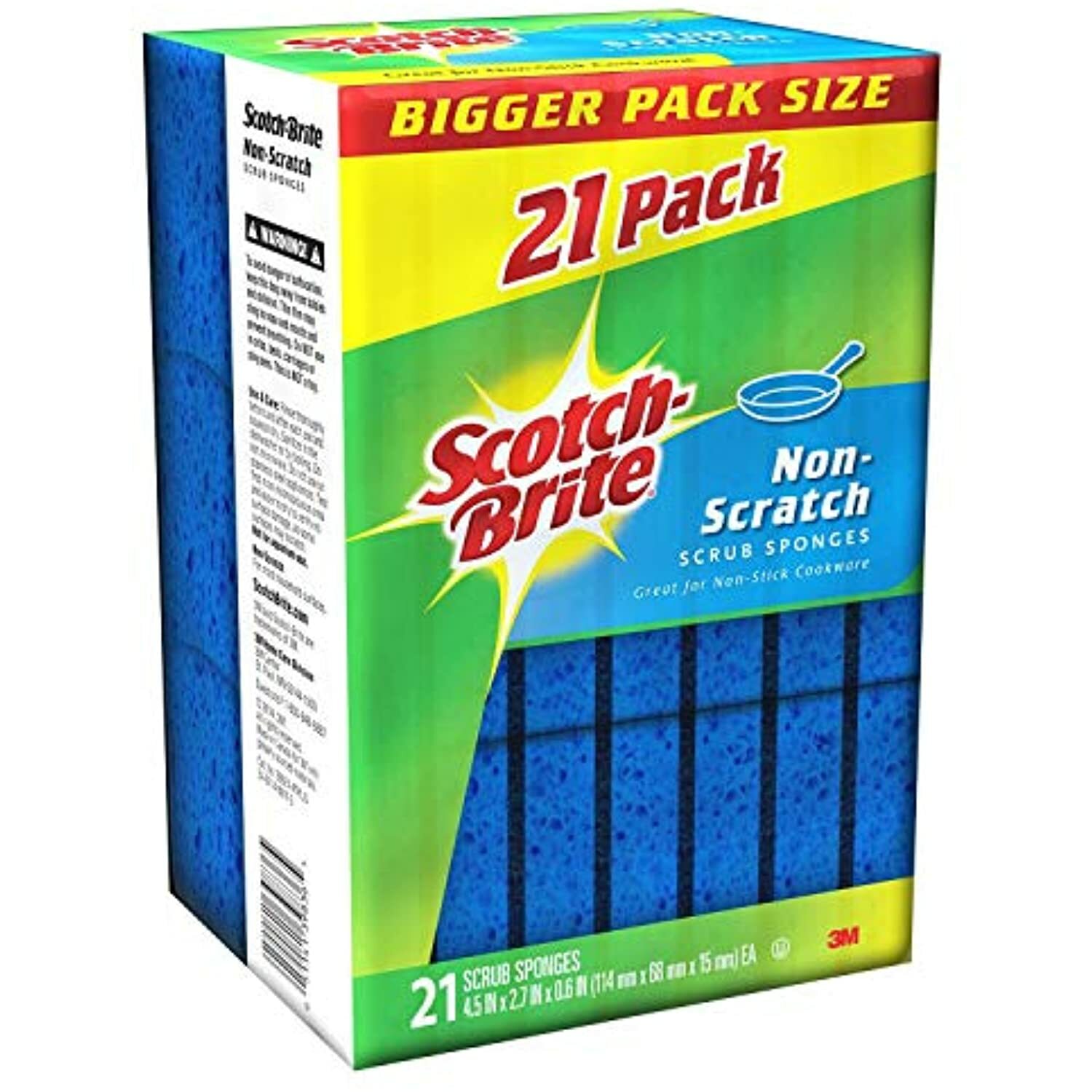 Scotch -Brite Non Scratch Scrub sponges – 21 Pack – Individually Wrapped