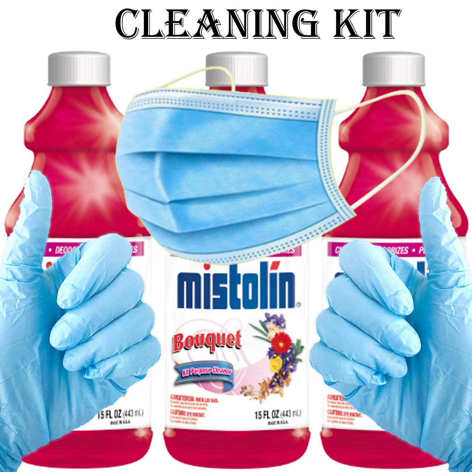 Mistolin 12 Pack General All Purpose Cleaning Solution Kit Bouquet 15 fl oz