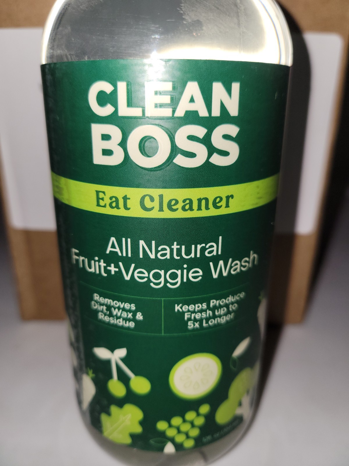 JOY Clean Boss Eat Cleaner Fruit & Veggie Natural Wash 3 Bottles + Spray Attach