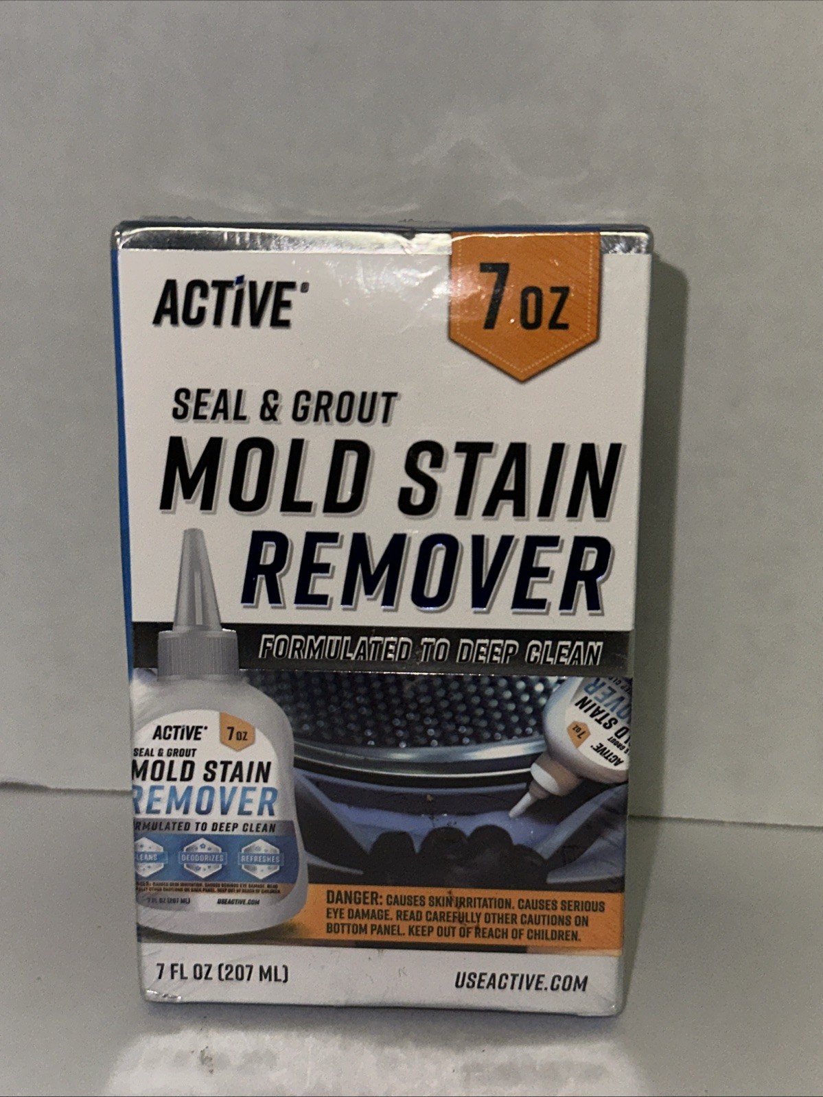 NEW & SEALED – Active Mold Stain Remover Seal Grout Deep Clean 7oz – Deodorizes