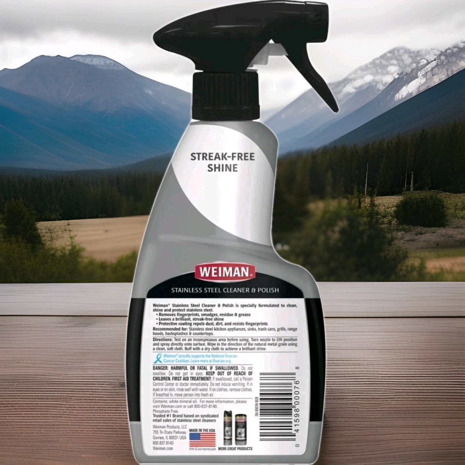 Weiman Stainless Steel Cleaner and Polish Spray, 12 Ounce