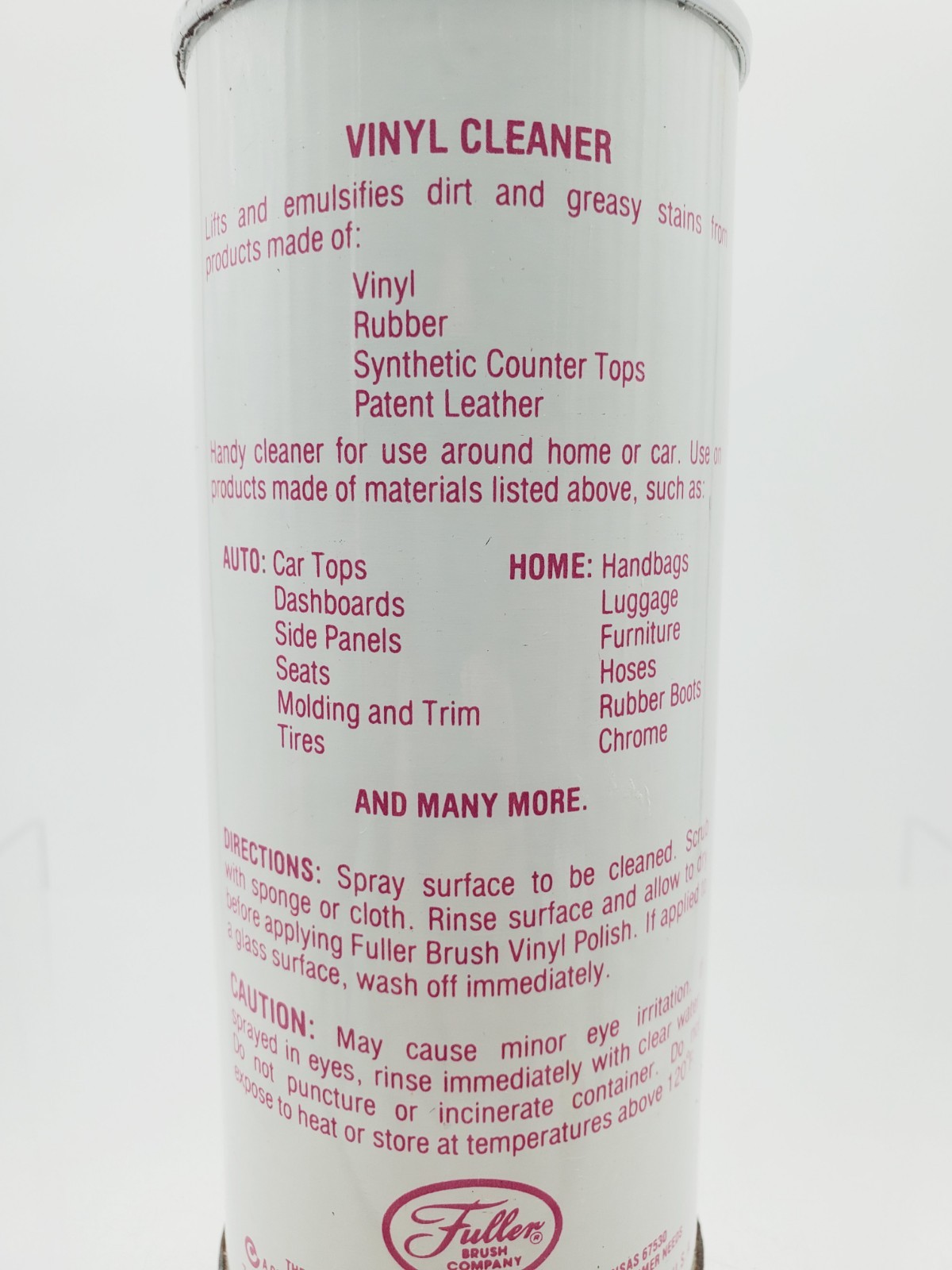Fuller Brush Co Vinyl Cleaner 14 oz Deep Cleans Vinyl Rubber Spray