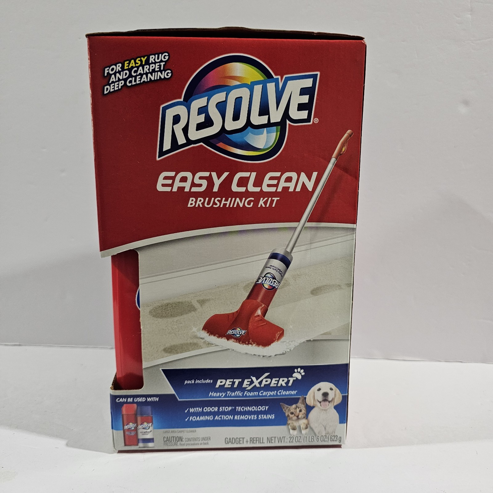 NEW- Resolve Easy Clean Pet Expert Brushing Kit Heavy Traffic Carpet Cleaning