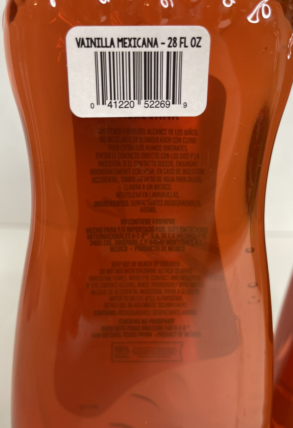 H-E-B Mi Tienda Vainilla Mexicana Dishwashing Liquid Soap 28 FL Oz (Lot of 2)