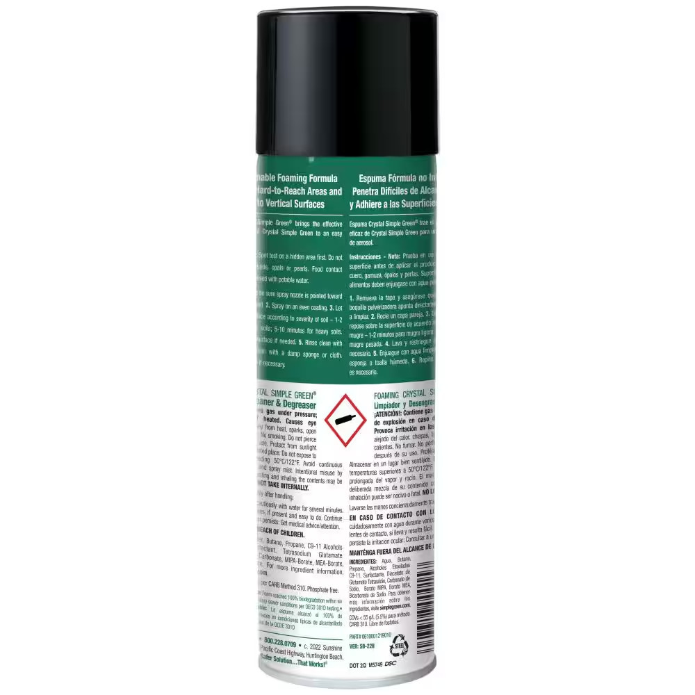 20 Oz. Foaming Crystal Cleaner/Degreaser Aerosol