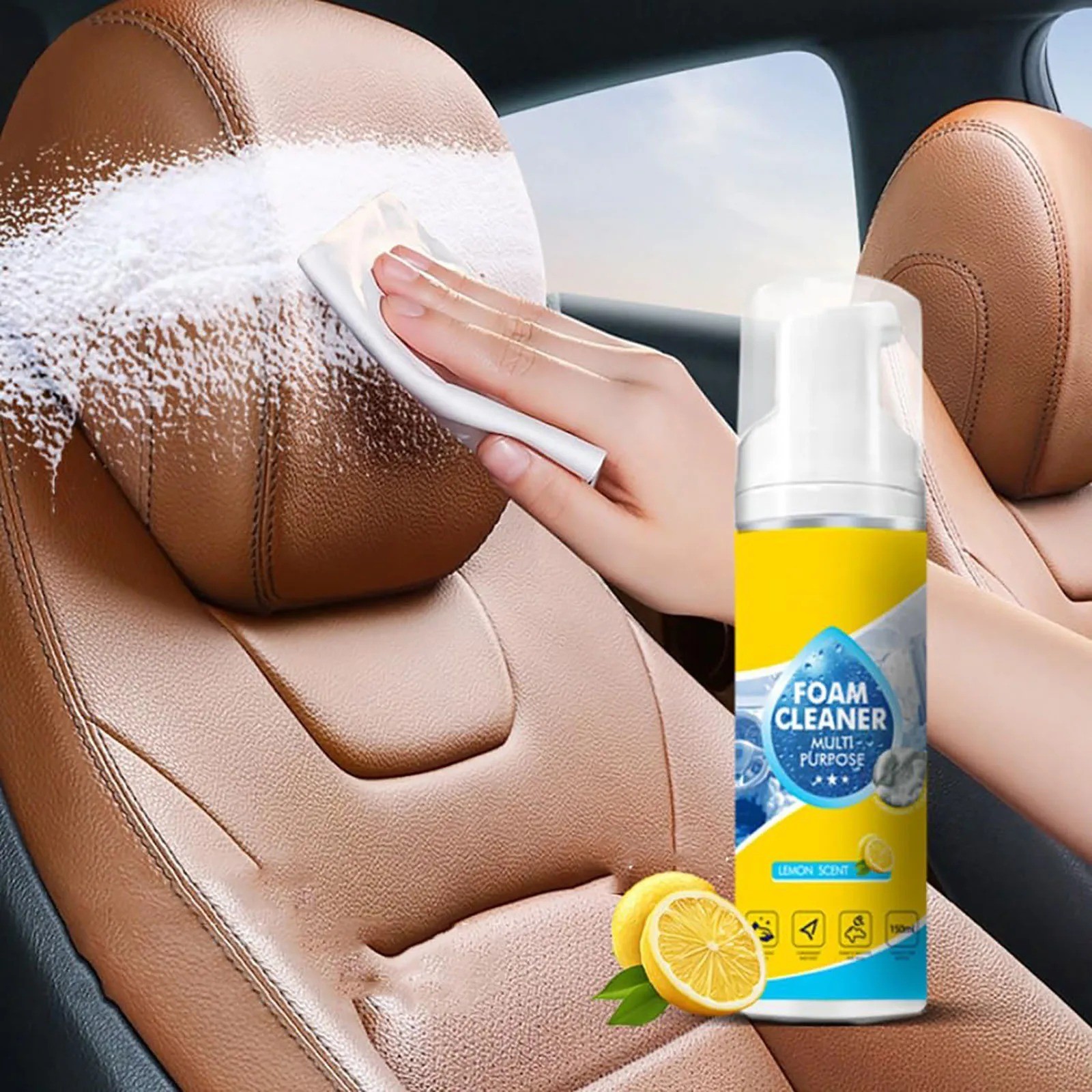 4-in-1 Multi-Enzyme Foam Cleaner, All-Purpose Spray 5oz with Sponge & Towel USA