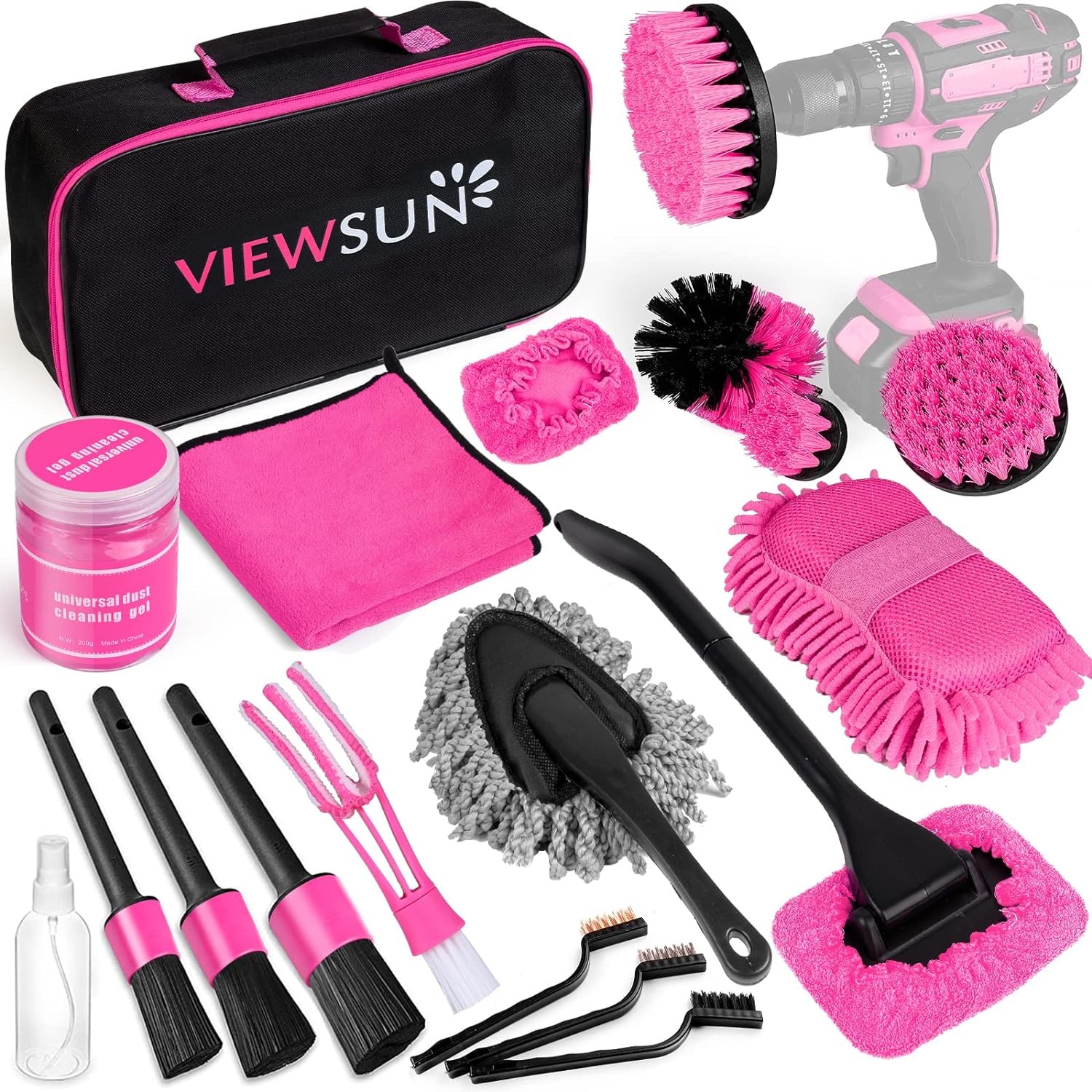 Car Cleaning Kit,CarInterior Detailing with Handheld Vacuum,Complete Accessories