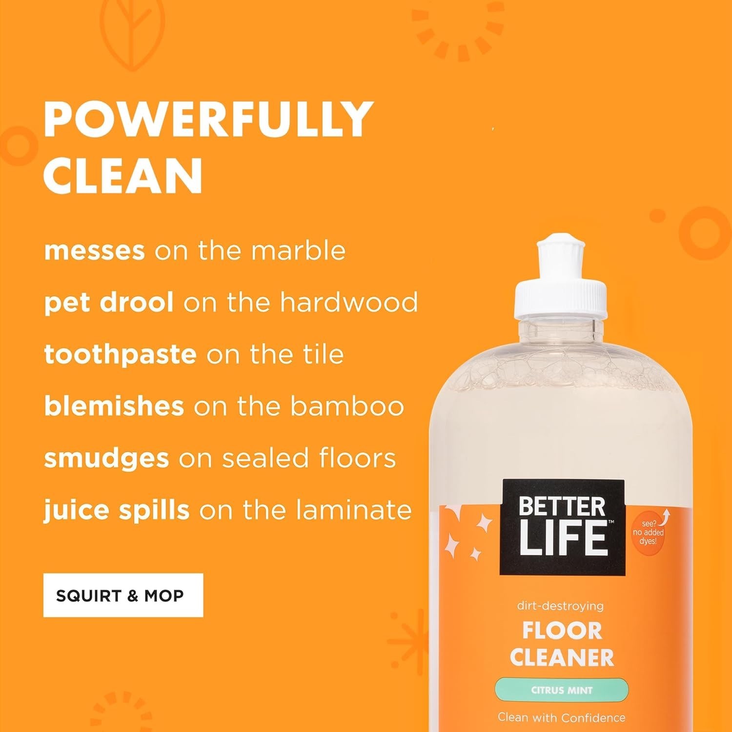 Multipurpose Liquid Floor Cleaner with Citrus Mint Scent – Plant-Based, 64 Fl Oz