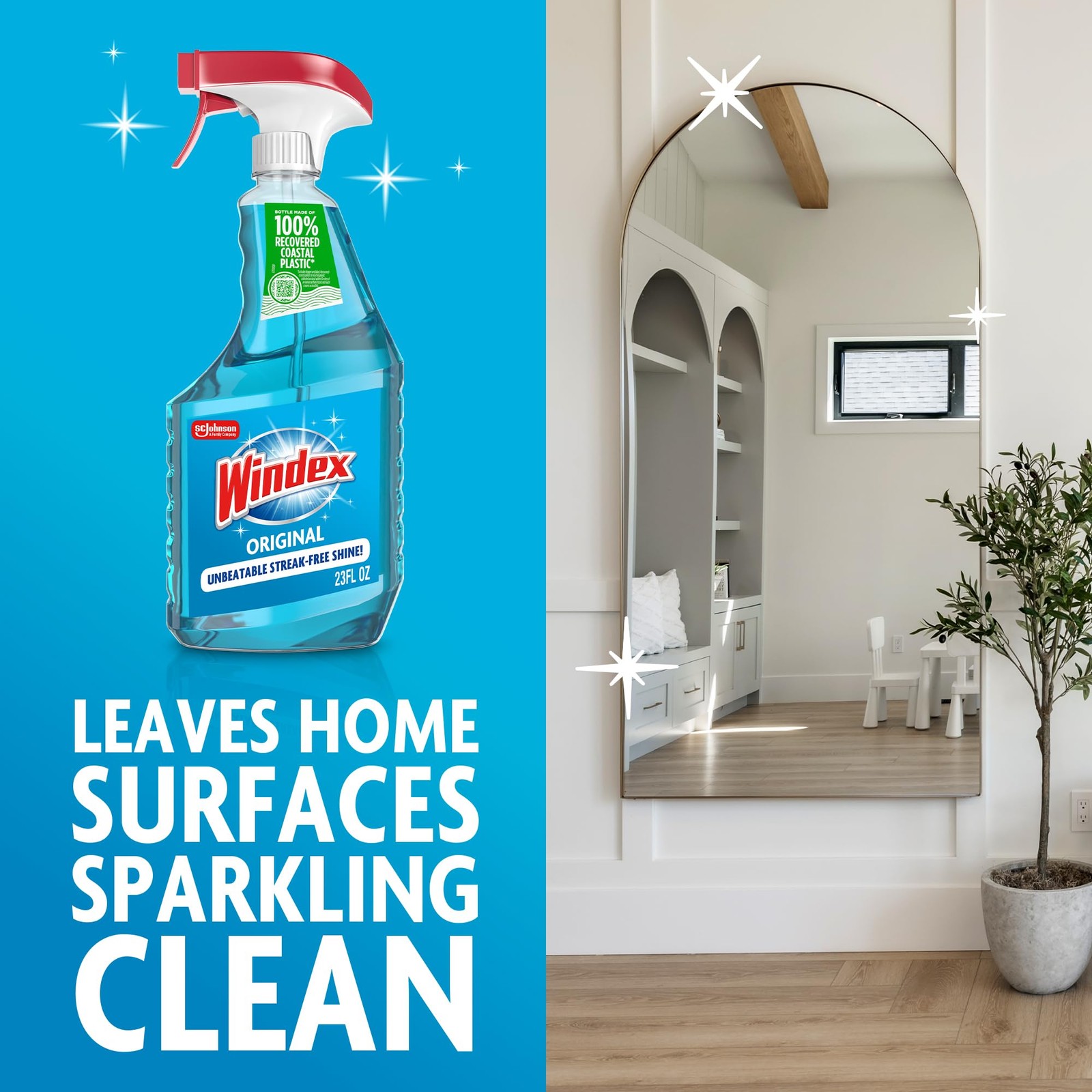 Windex Glass and Window Cleaner Spray Bottle Packaging Designed to Prevent