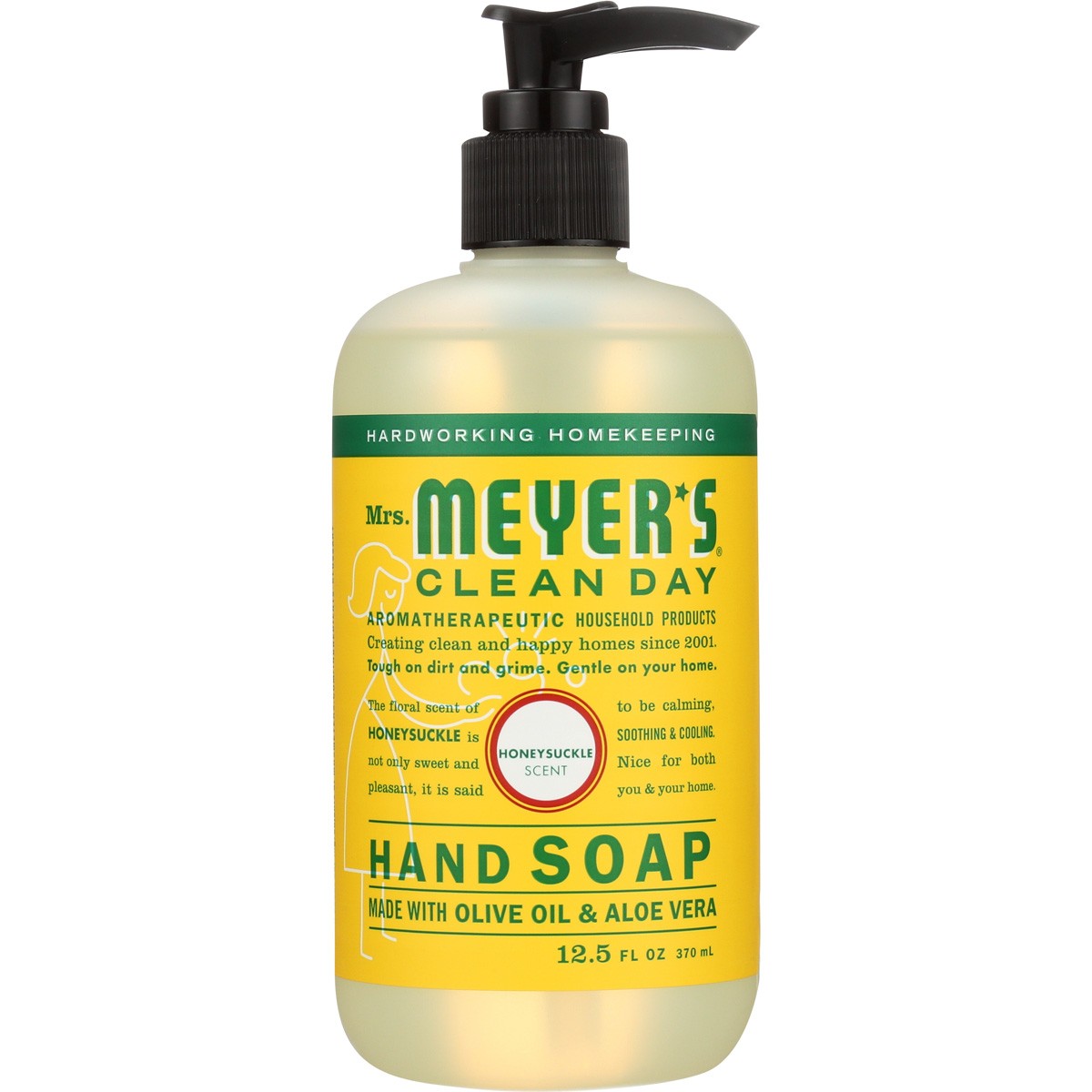 Mrs. Meyers Honeysuckle Scent Liquid Hand Soap 12.5 Fluid Ounce Oz 6 Pack