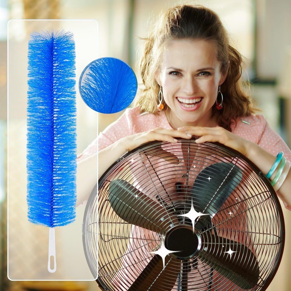 Fan Cleaning Brush with Microfiber Duster for Ceiling Fans Vents and Curtains 2