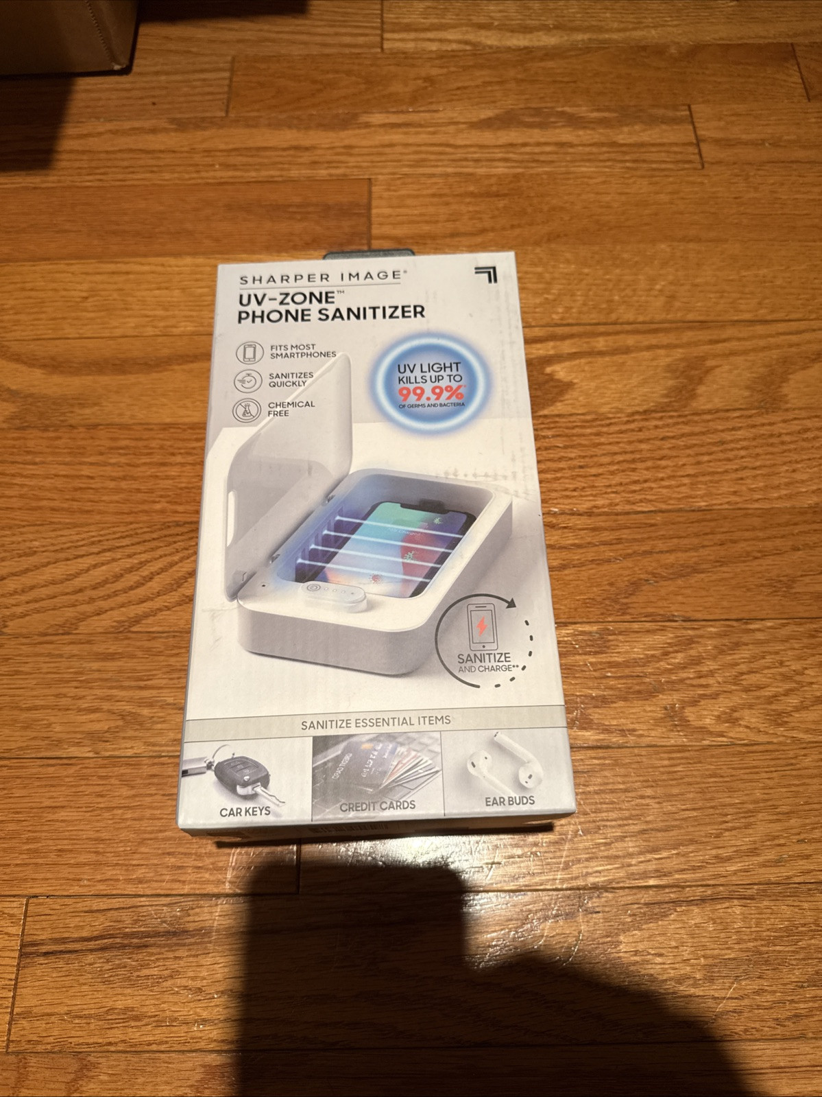 Sharper Image UV-Zone Phone Sanitizer New