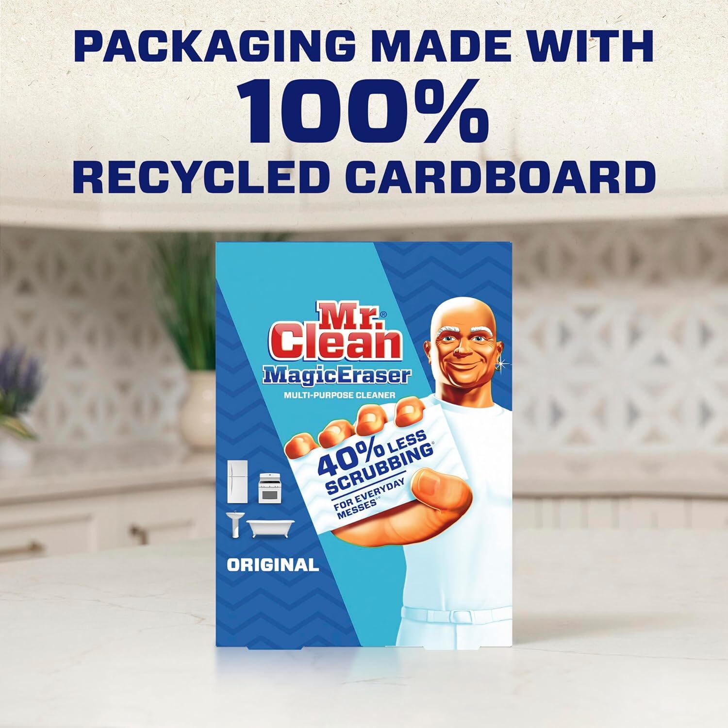 Mr. Clean Magic Eraser Original Cleaning Pads with Durafoam White 6 Count