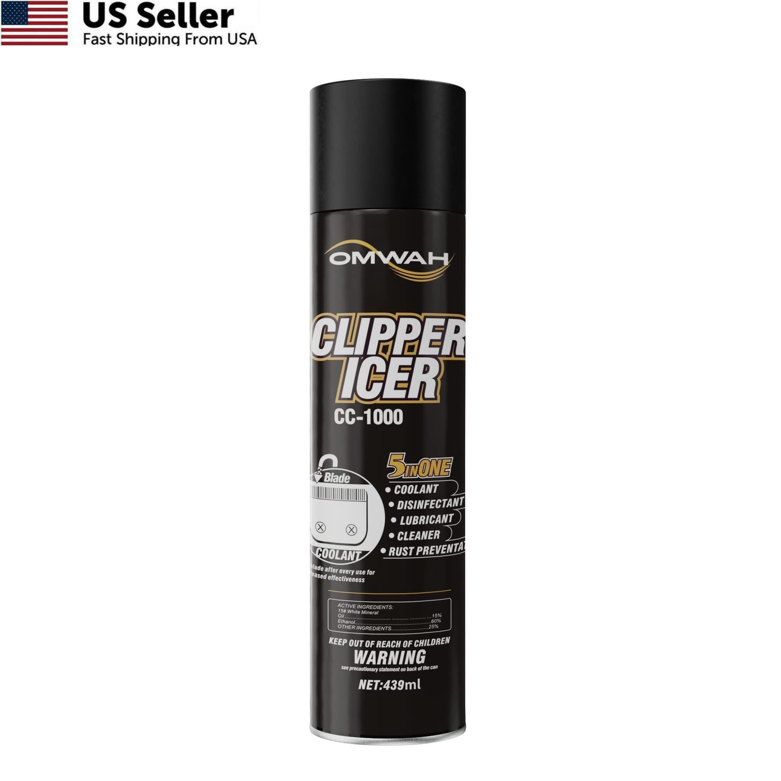 OMWAH 5 in 1 Clipper Icer Blade Cleaner and Lubricant 14.99 Fl Oz (Pack of 1)