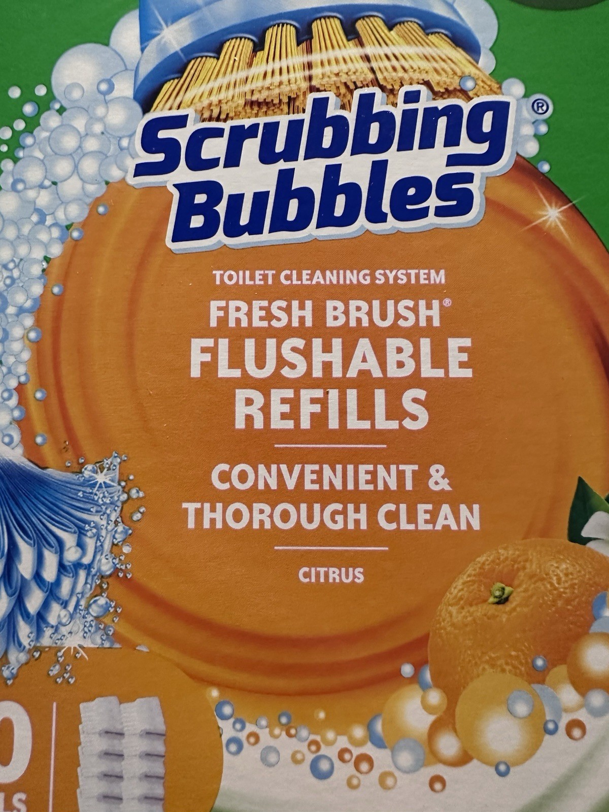New Scrubbing Bubbles Fresh Brush Flushable Refills 40ct Toilet Pads 4 Boxes