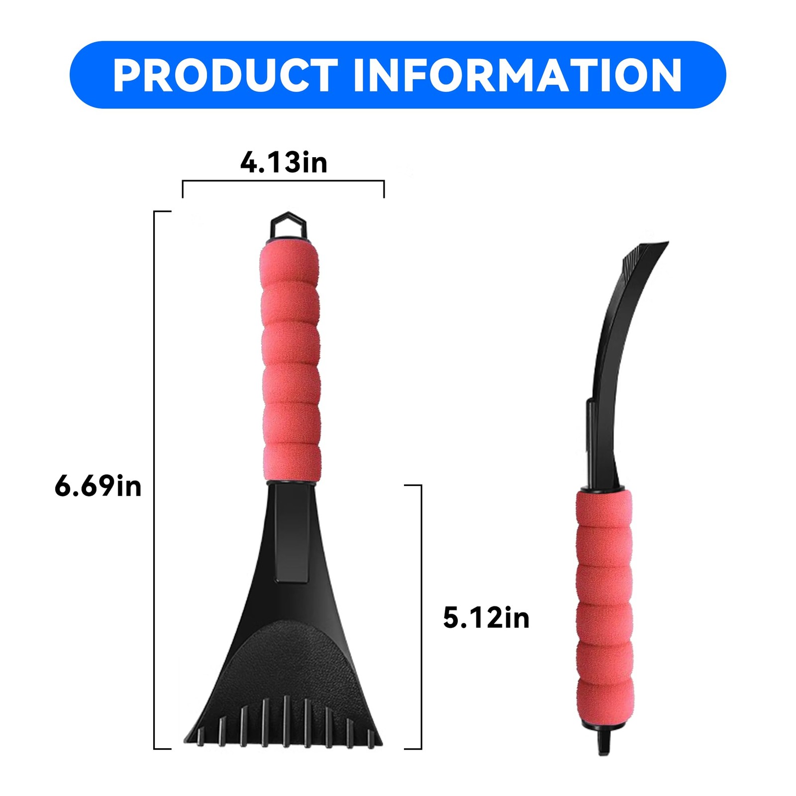 Auto Windshield Ice Scraper with Foam Handle Snow Frost Ice Removal Tool