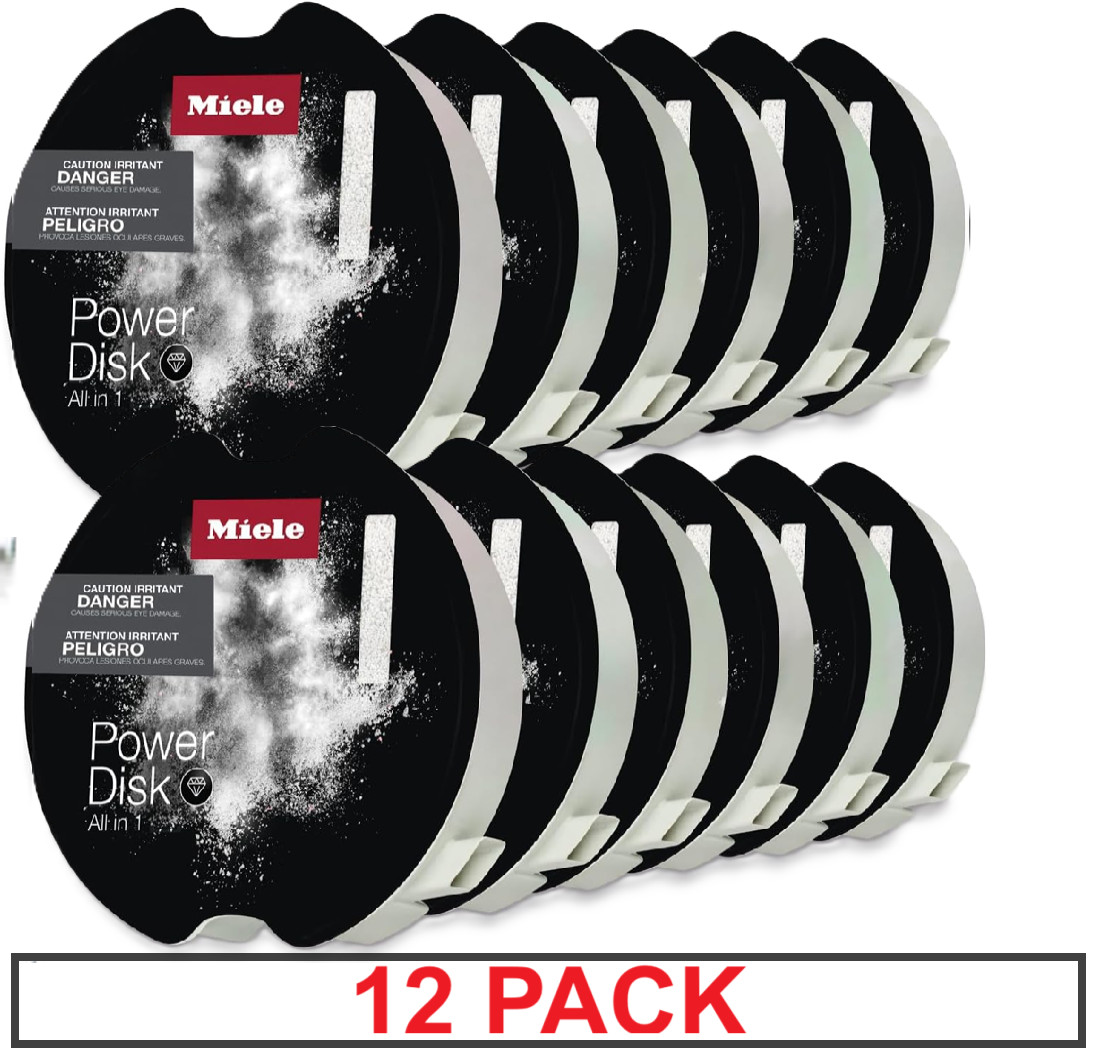 Miele PowerDisk -(12) Pack-Detergent for AutoDos Dishwashers ~FREE FAST SHIPPING