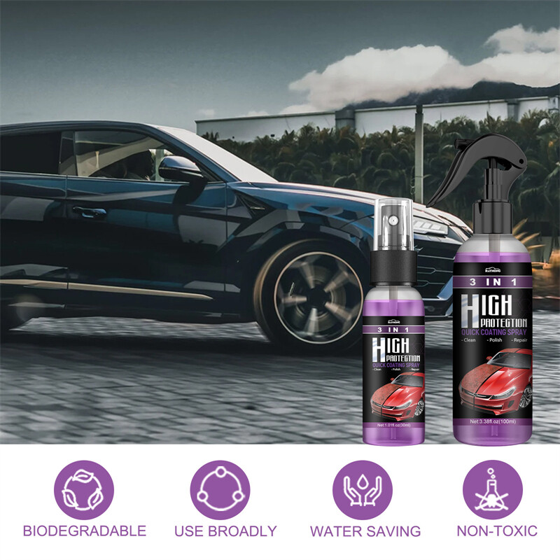 100ML 3 in 1 High Protection Quick Car Coat Ceramic Coating Spray Hydrophobic
