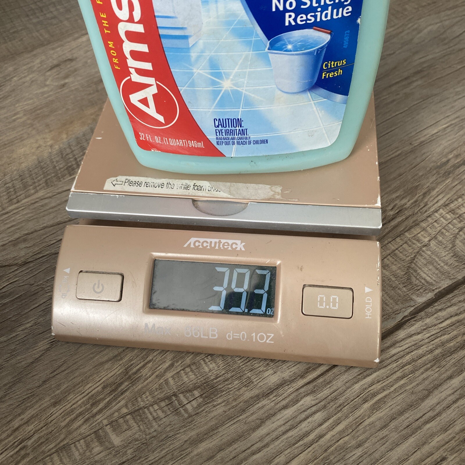 Armstrong Concentrated Floor Cleaner No Sticky Residue SC Johnson 32 Oz