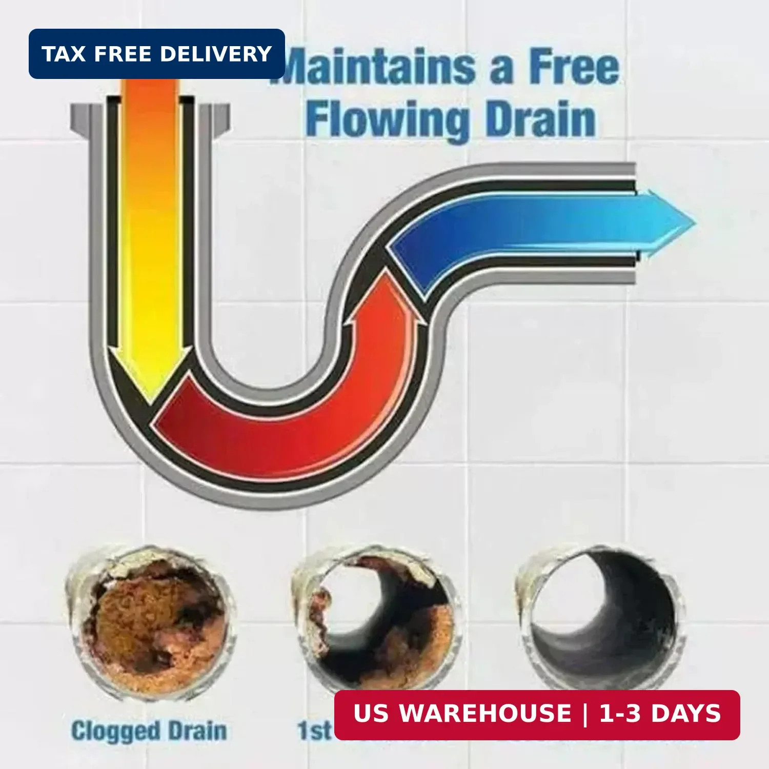 2Pcs Upgraded Wild Tornado Sink and Drain Cleaner, Pipe Dredge for Kitchen, Bath
